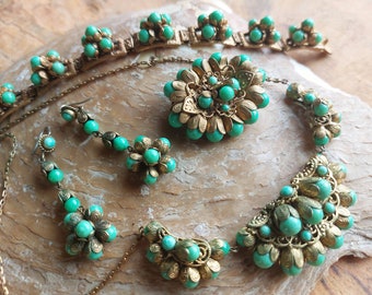 Max Neiger Jewellery Set-1930s Neiger Czech Jewellery-Art Deco Neiger