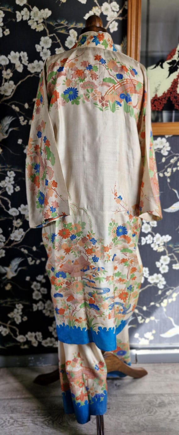 Pongee Set Antique Japanese Pongee Silk Pyjama Set -1920s Japane… - Gem