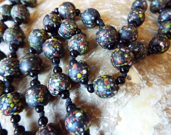 Vintage Venetian End of the Day Beads~Art Deco Hand knotted Beads