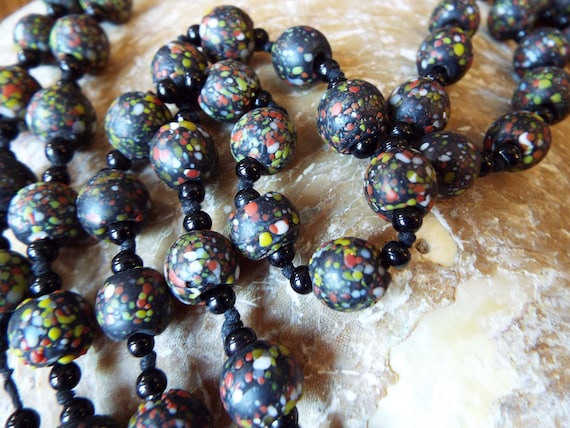 Vintage Venetian End of the Day Beads~Art Deco Ha… - image 1
