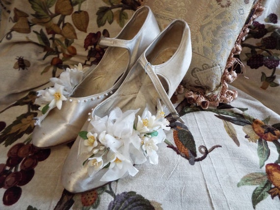 Zapatos nupciales antiguos zapatos de novia de la de - Etsy España
