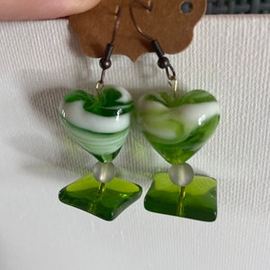 Heart balloon earrings