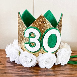 Dog Birthday Crown Hat, Pet Birthday Crown, Dog Party Hat, Girl Dog Birthday, Pet Crown Dog Party Hat, Dog Birthday Party Crown, Gold Green