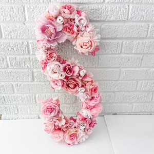 Large Floral Letter 12&quot; 16&quot; 20&quot;, Large Flower Letter, Floral Initial, Custom Floral Letter Nursery, Shabby Chic Decor, Floral Monogram