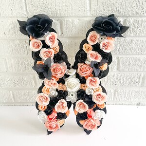 Monarch Floral Butterfly Wall Hanging Decor, Flower Monarch Butterfly for Girl Nursery Bedroom, Gift for Baby Girl New Mom Baby Shower
