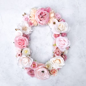 Flower Letter, Floral Letter, Blush Pink Nursery Decor, Mauve Nursery, Dusty Pink Nursery, Baby Name Sign, Shabby Chic Nursery, Boho Nursery
