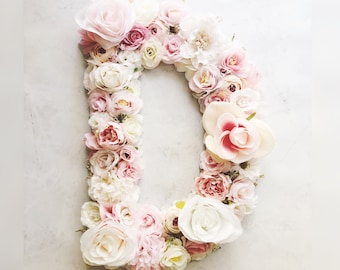 Floral Letter, 16”, 20”, 24” Flower Letter, Floral Birthday Decor, Girl Bedroom Decor, Nursery Floral Letter, Nursery Art, Floral Bedroom