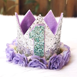 First Birthday Outfit Girl, Girl Birthday Crown, Birthday Girl Outfit, Girl Party Hat, First Birthday Photo Prop, Cake Smash Crown, Mermaid