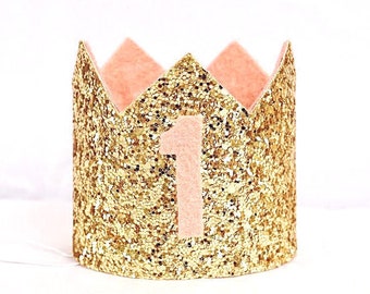 1st Birthday Girl, Rose Gold 1st Birthday Crown, First Birthday Girl, First Birthday Crown Girl, Girl Birthday Outfit, Rose Gold Decorations