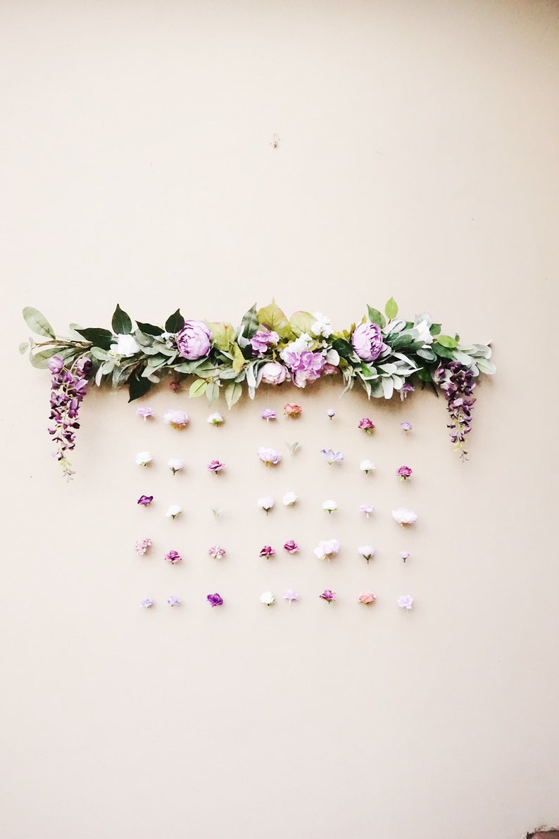 Crib Flower Hanging Decor Flower Wall Hanging Nursery Etsy