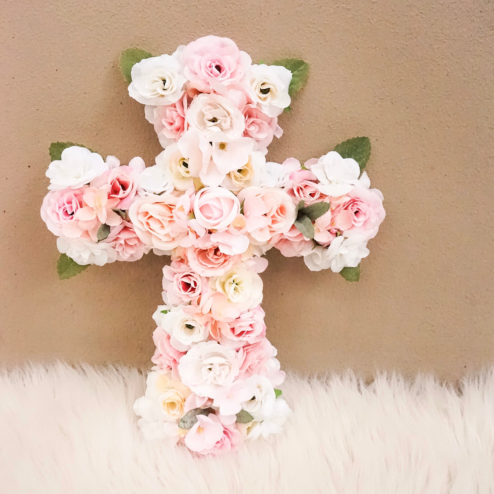 Floral Wall Cross Baptism Wall Cross Baptism Gift Girl Etsy