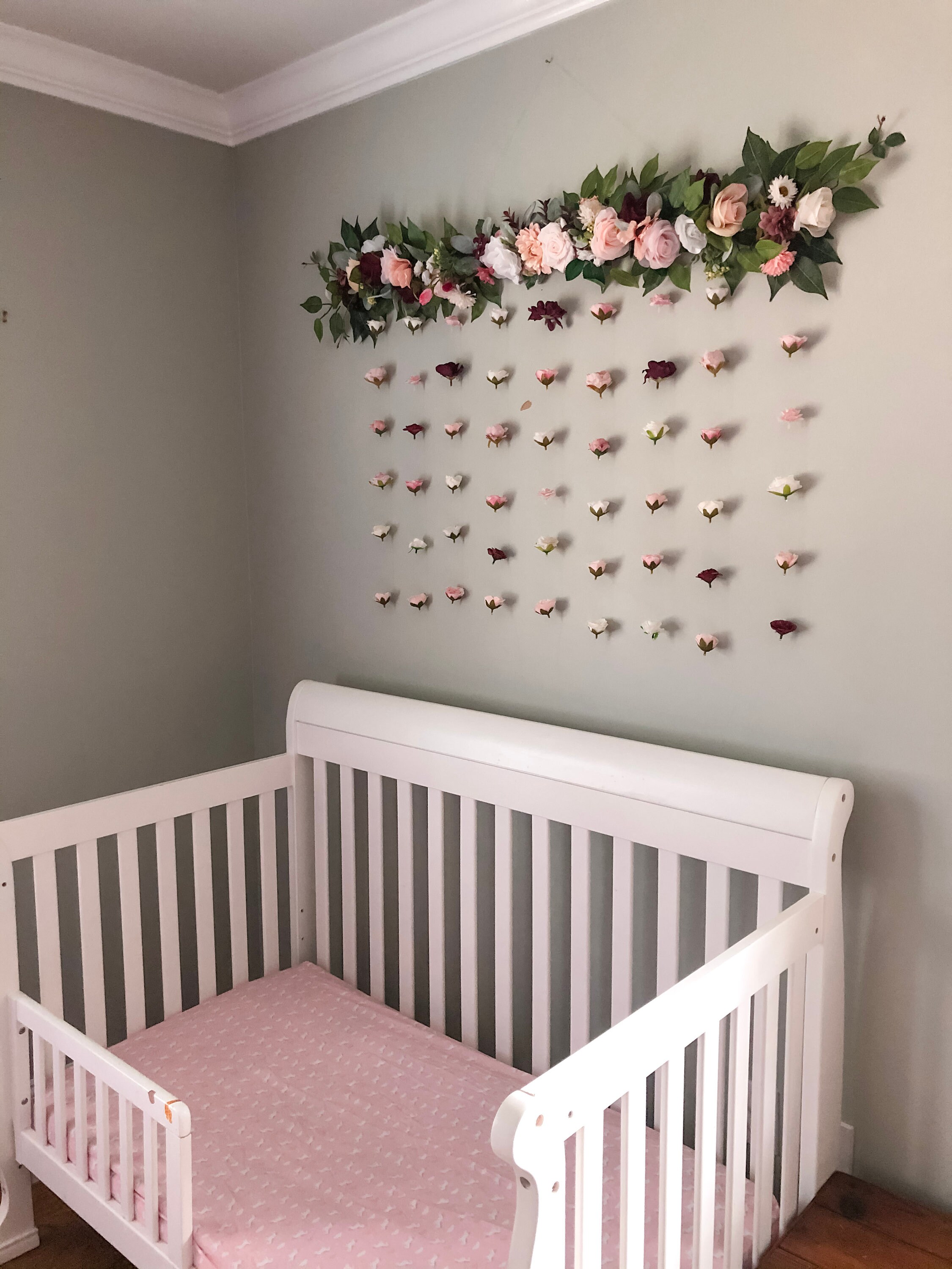 Girl Nursery Decor Bedroom Decor Flower Wall Floral Wall Etsy