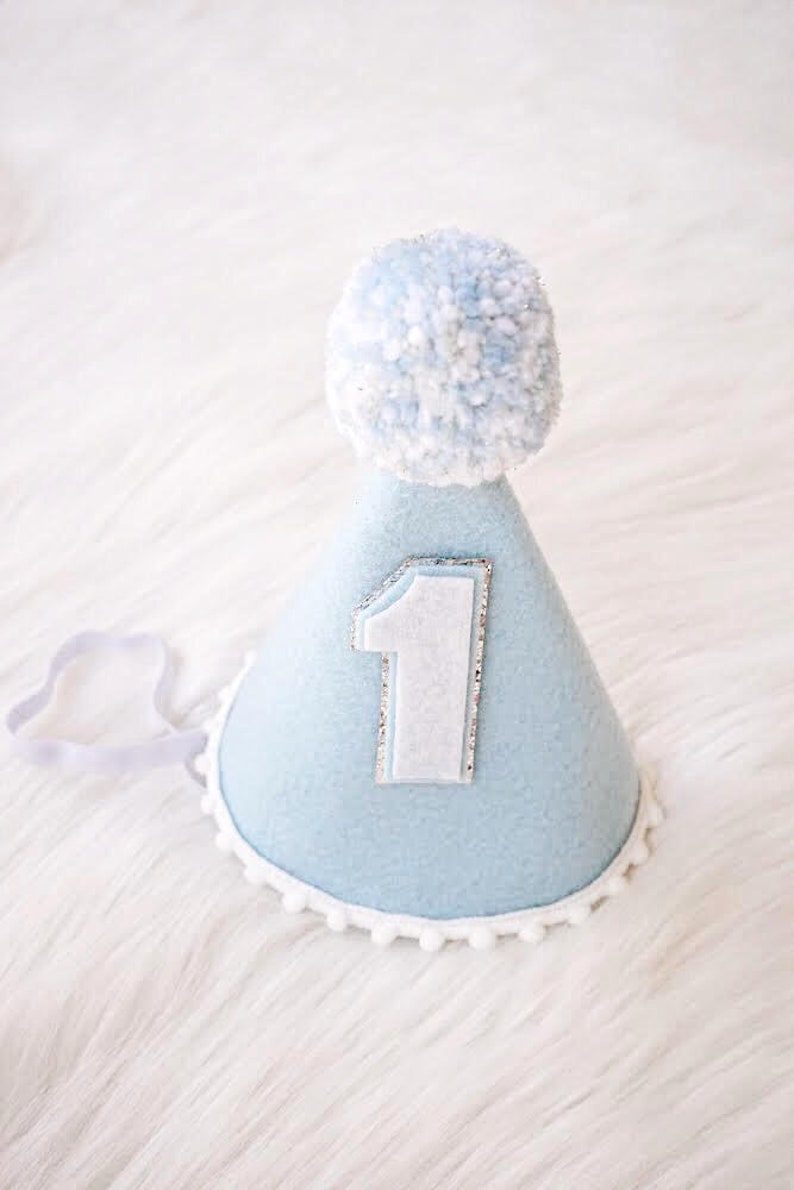 First Baby Boys Hat In Light Blue