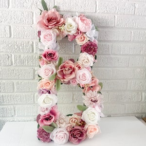 Flower Letter 2 foot Floral Letter, Floral Initial Letter, Floral Letter Nursery, Shabby Chic Decor, Floral Monogram, Large Letters