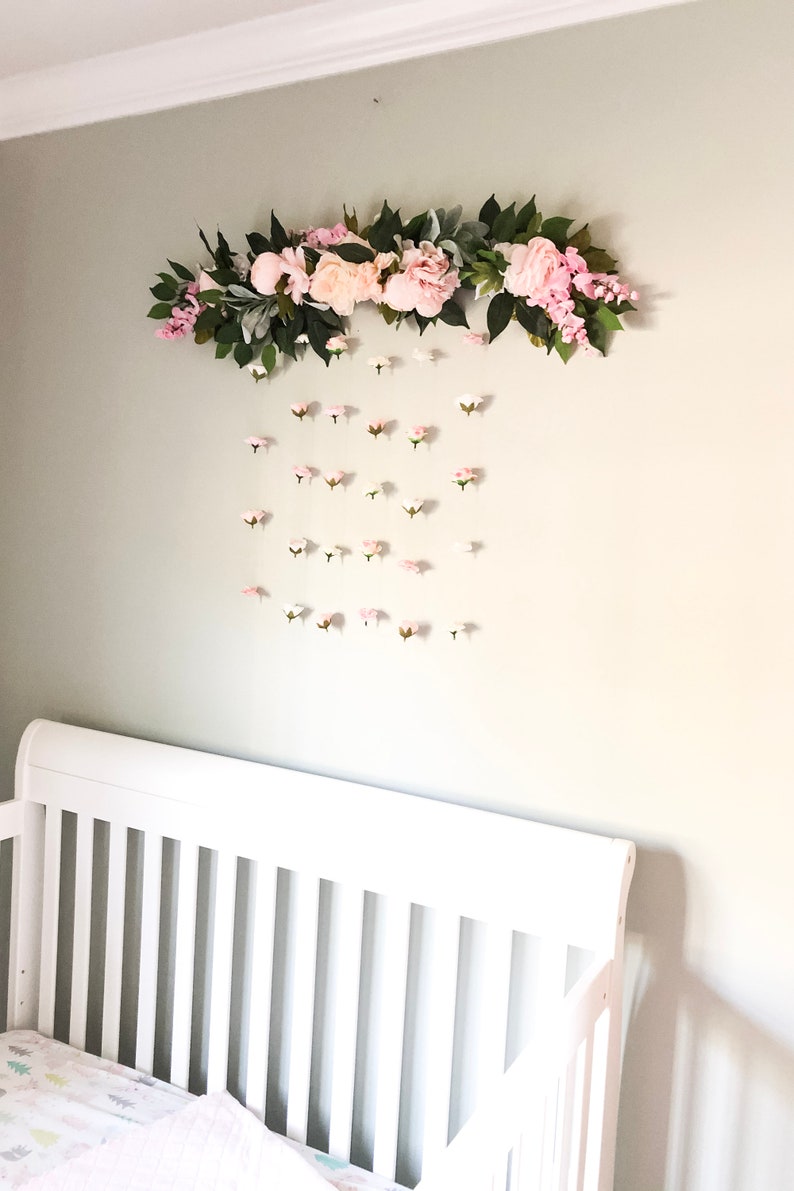 Blush Pink Floral Hanging Wall Flower Wall Art Floral Wall Etsy