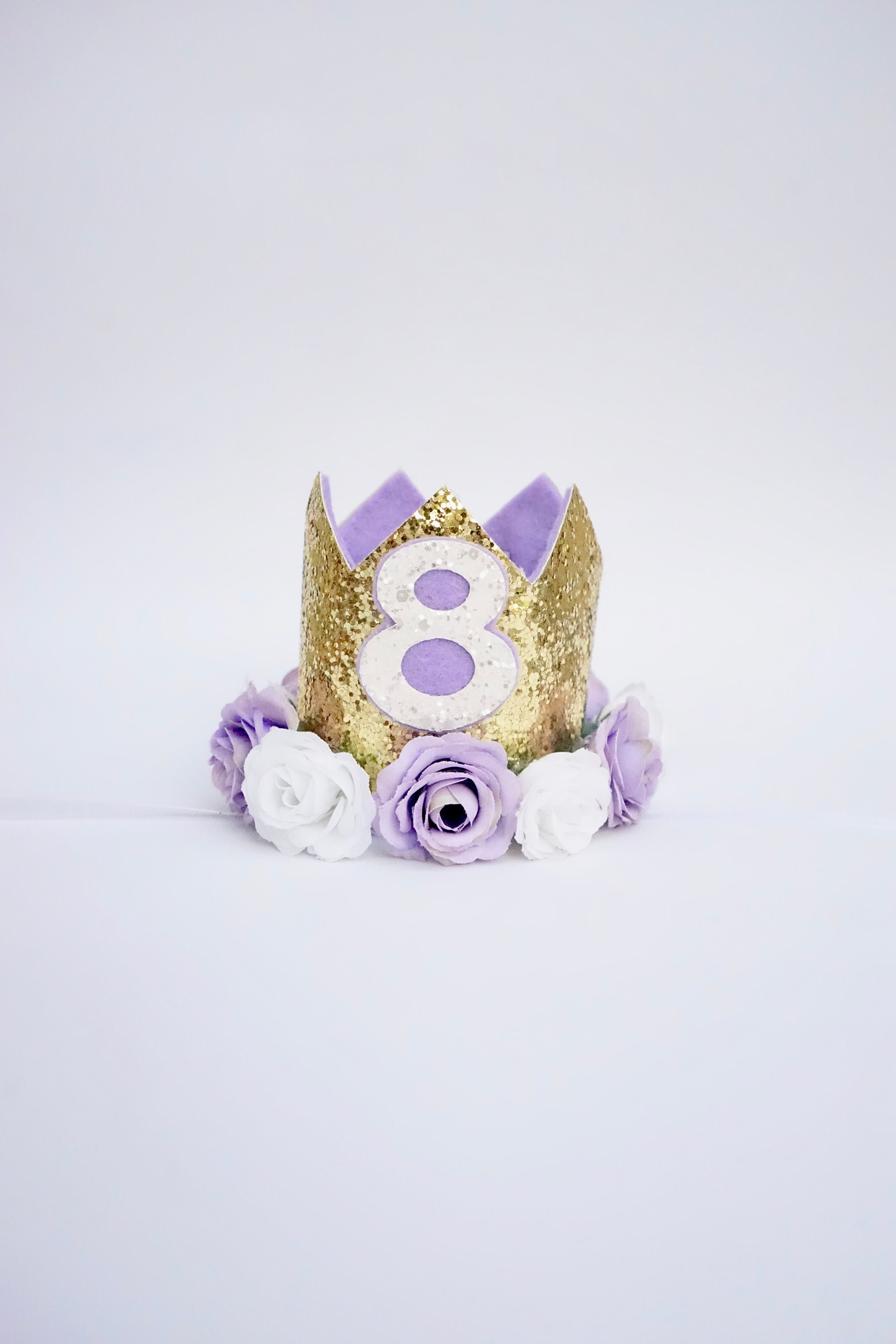 Purple Gold Birthday Crown for Dog Small Dog Birthday Crown | Etsy