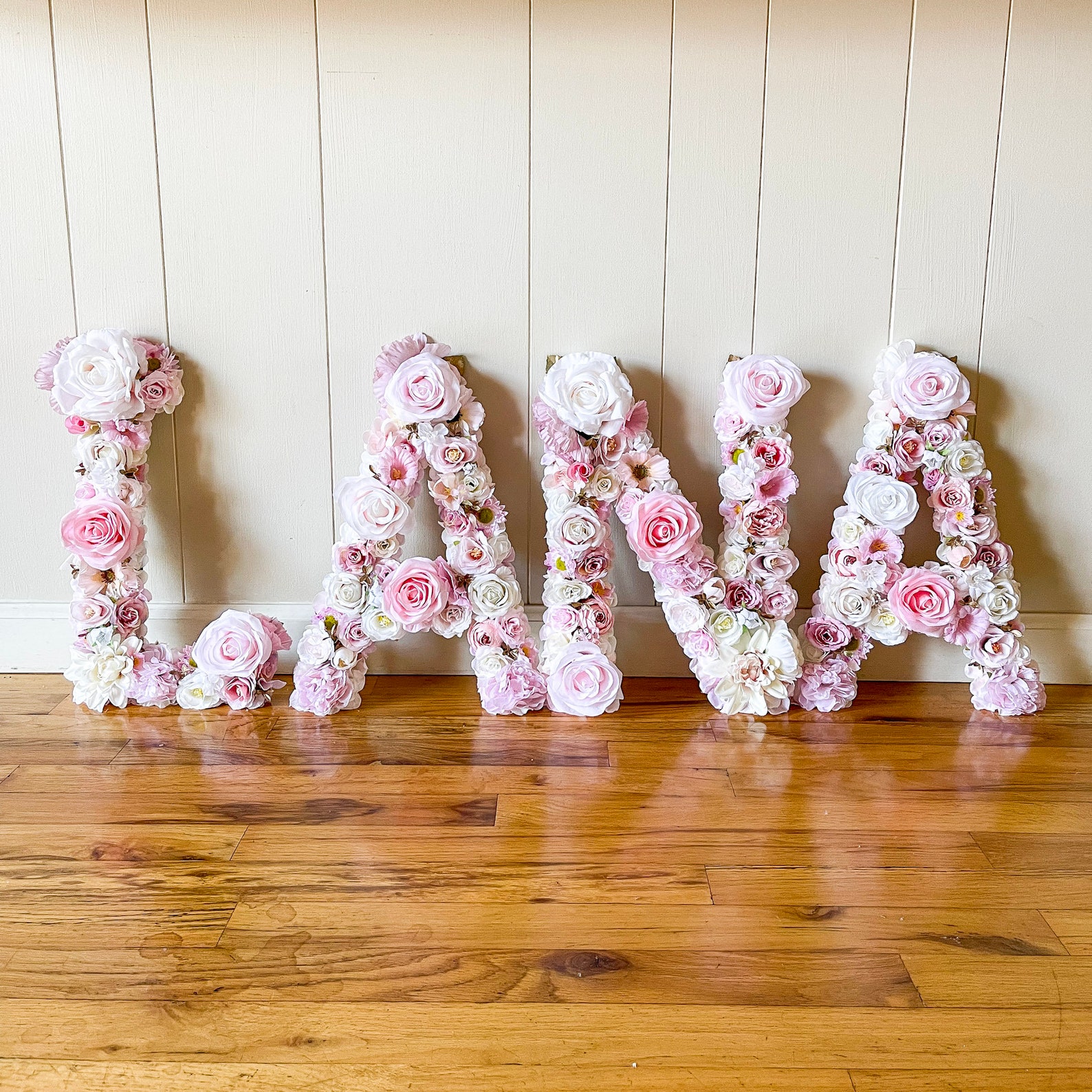 Personalized Floral Letter Flower Letter Silk Flower Letter Etsy