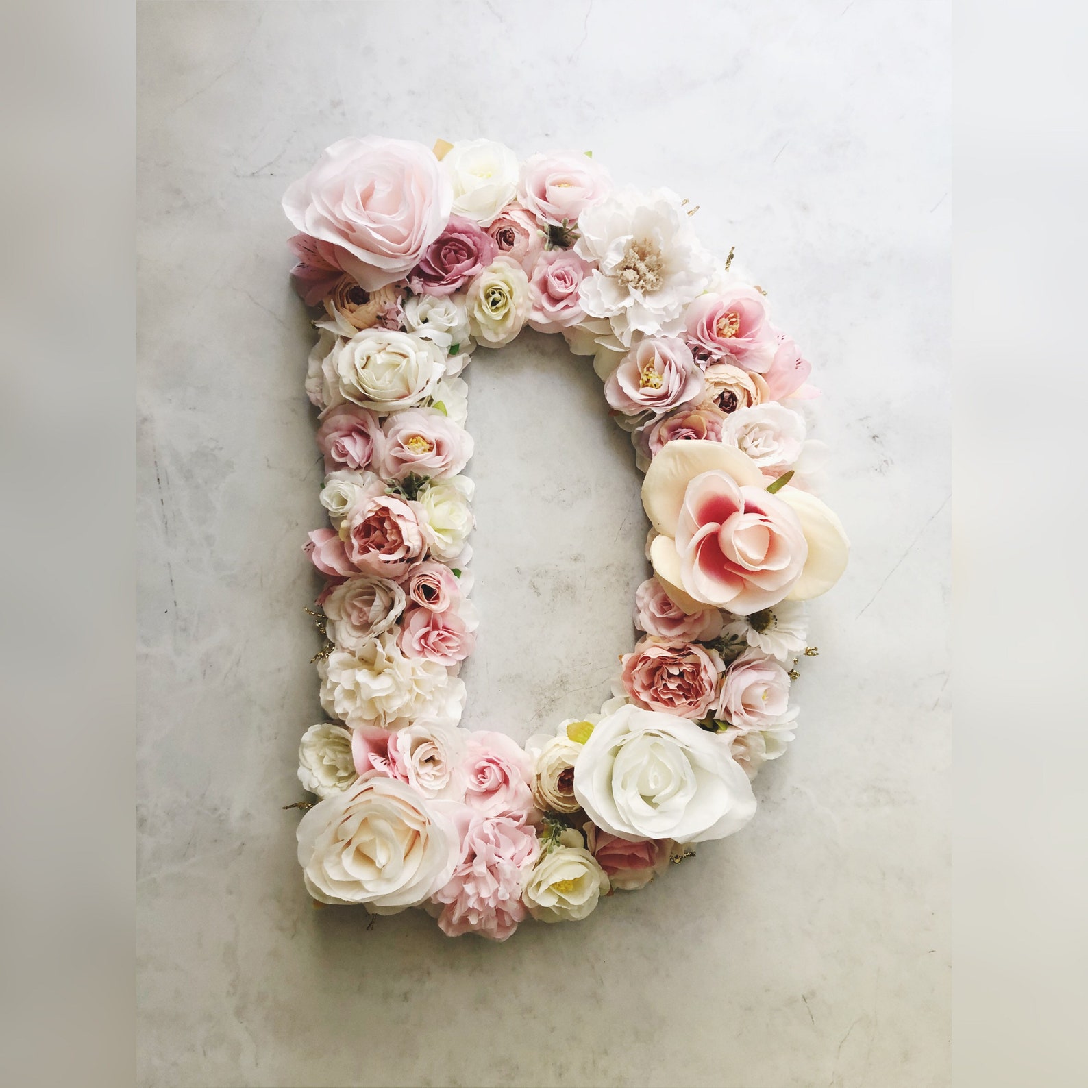Floral Initial Name Flower Letter Floral Letter Nursery Etsy