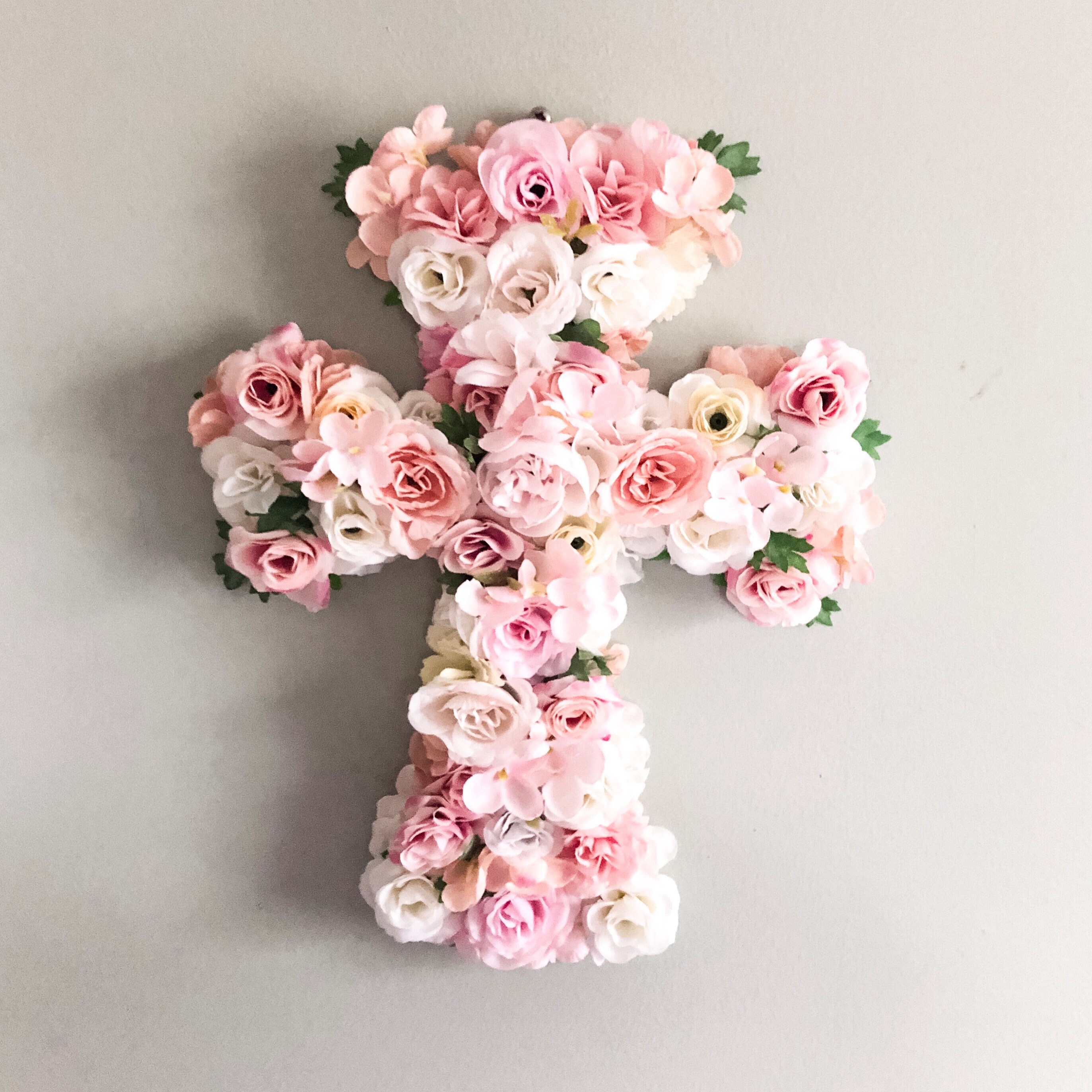 Floral Wall Cross Baptism Wall Cross Baptism Gift Girl Etsy