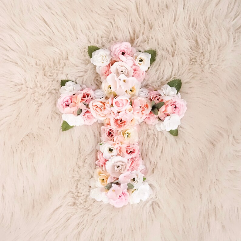 Baptism Decorations Girl Baptism Cross Baptism Banner Etsy