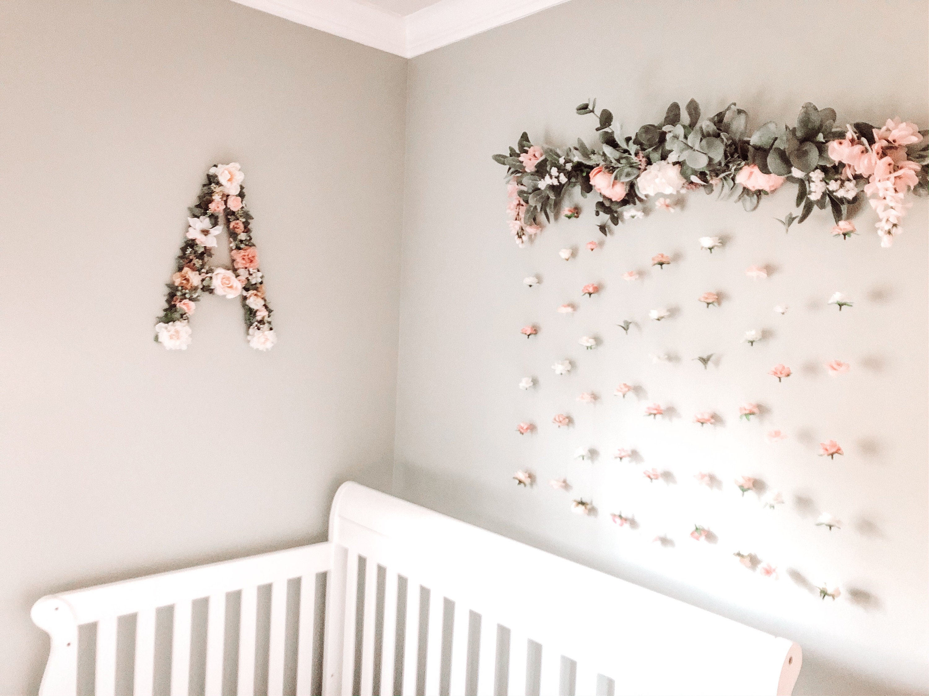 Baby Girl Shower Flower Wall Decor Baby Shower Decor Etsy