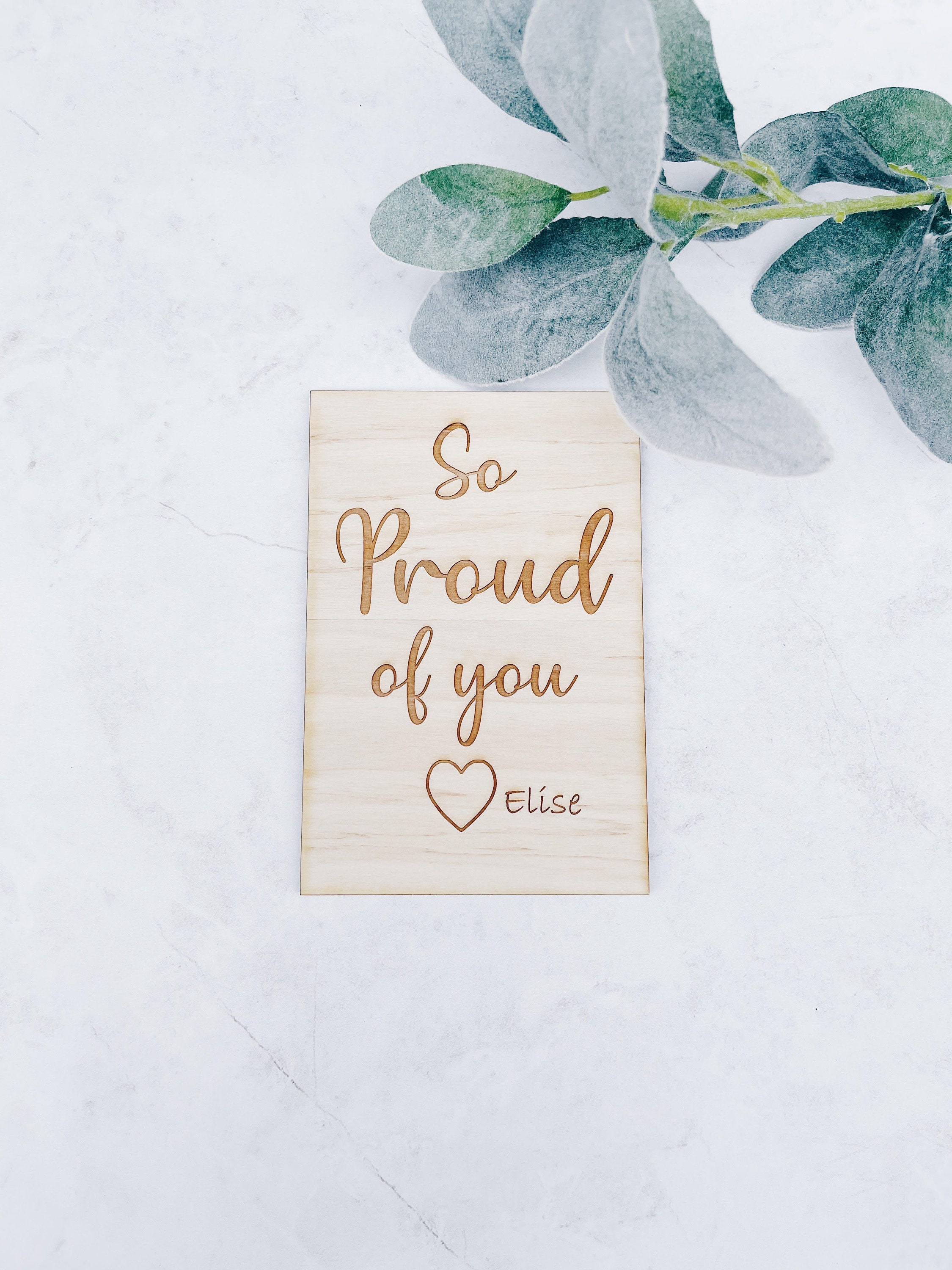 Personalized So Proud Of You Card Congratulations New Job Etsy