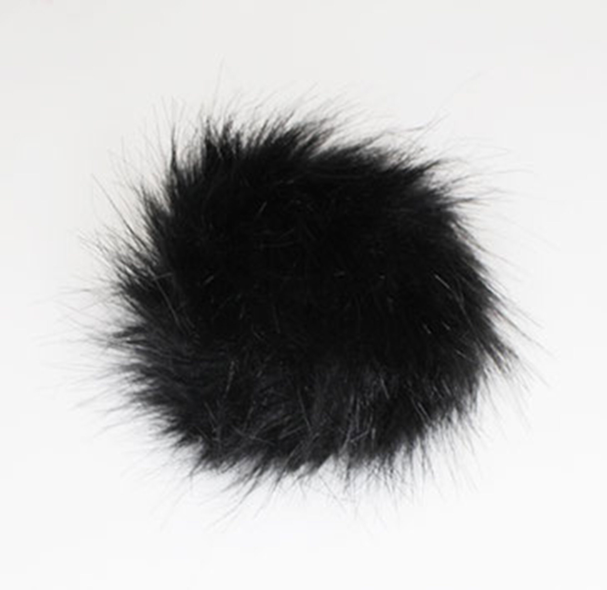 Pack of 16 Black Faux Fur Pom Pom for 