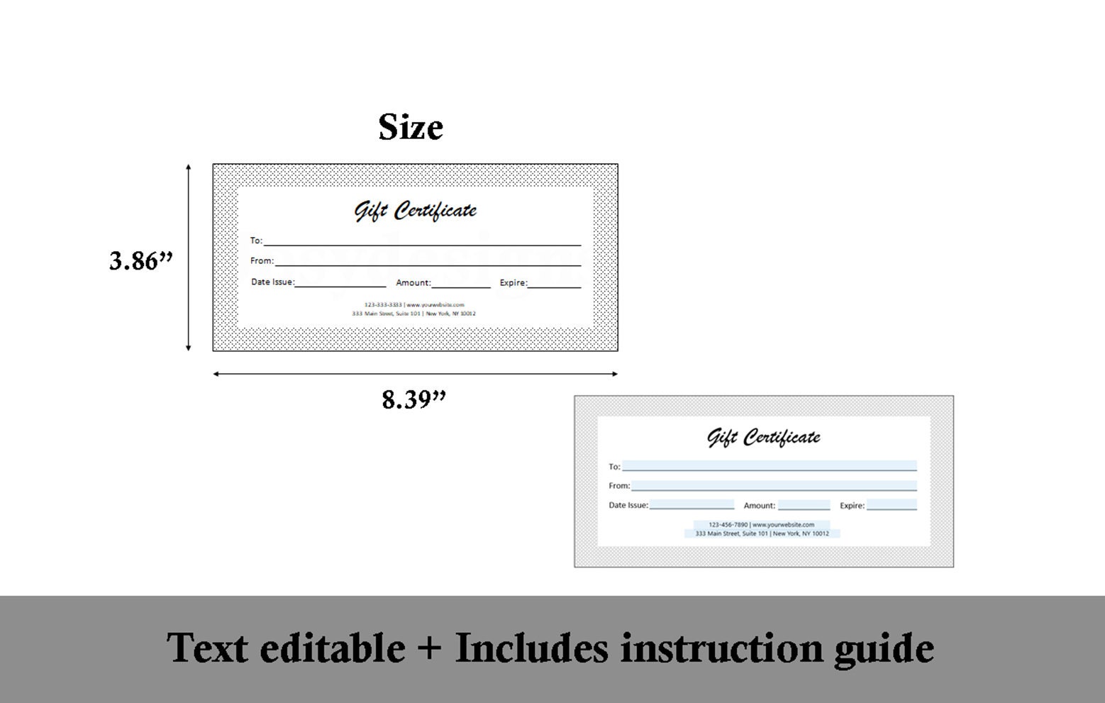 Gift Certificate Template, Printable, Editable Custom Gift Certificate ...