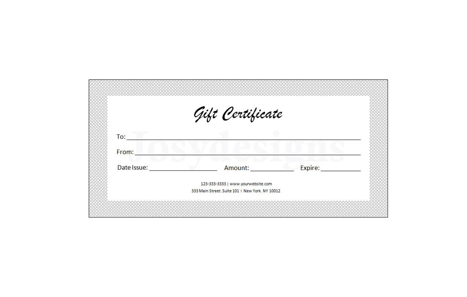 Gift Certificate Template, Printable, Editable Custom Gift Certificate ...