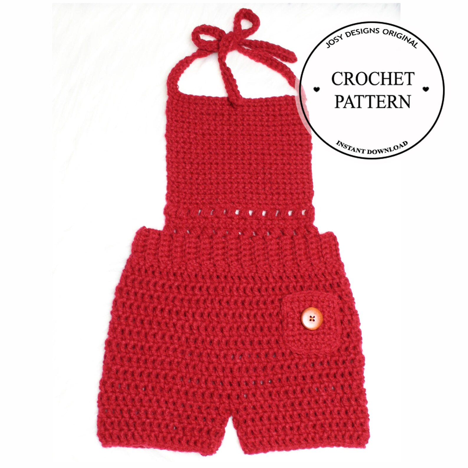 Crochet Newborn Romper, Crochet Baby Romper, Crochet Baby Shorts