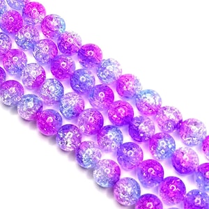 100 Stück Crackle-Acrylperlen, rund