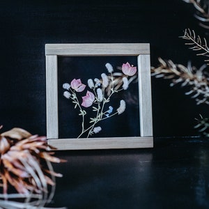 Real pressed flowers - wall decor 8x8&quot; - Framed botanicals - Pressed flower art - Pressed flowers frame - Botanical Art - Wedding gift