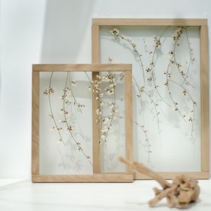 Spring - Pressed flowers art - Framed Botanicals - Real Pressed Flowers - Herbarium - Pressed flower frame - Wall decor Set - dried flowers