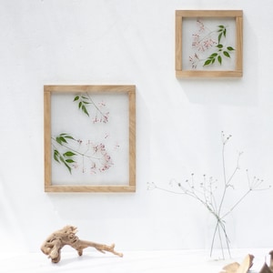 Framed Wall Decor Set - Framed Botanicals - Real dried flowers - Real Pressed Flowers - Herbarium - Pressed flower art Wall decor Set