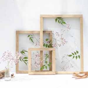 Lilac moments - Pressed flowers art - Framed Botanicals - Real Pressed Flowers - Herbarium - Pressed flower frame - Wall decor Set