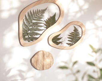 Large Everlasting Fern Wall Art - Pressed Flower Art - Pressed Flower frame  Abstract art nature Fern art Botanical wall art Wall Sculptures