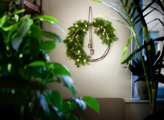 Ghirlanda Di Cedro Artificiale Per Natale - Decorazione Invernale Spessa Per Porte, Camini, Mensole, Disponibile In 3 Misure (150, 180, 270 Cm), Per Interni Ed Esterni