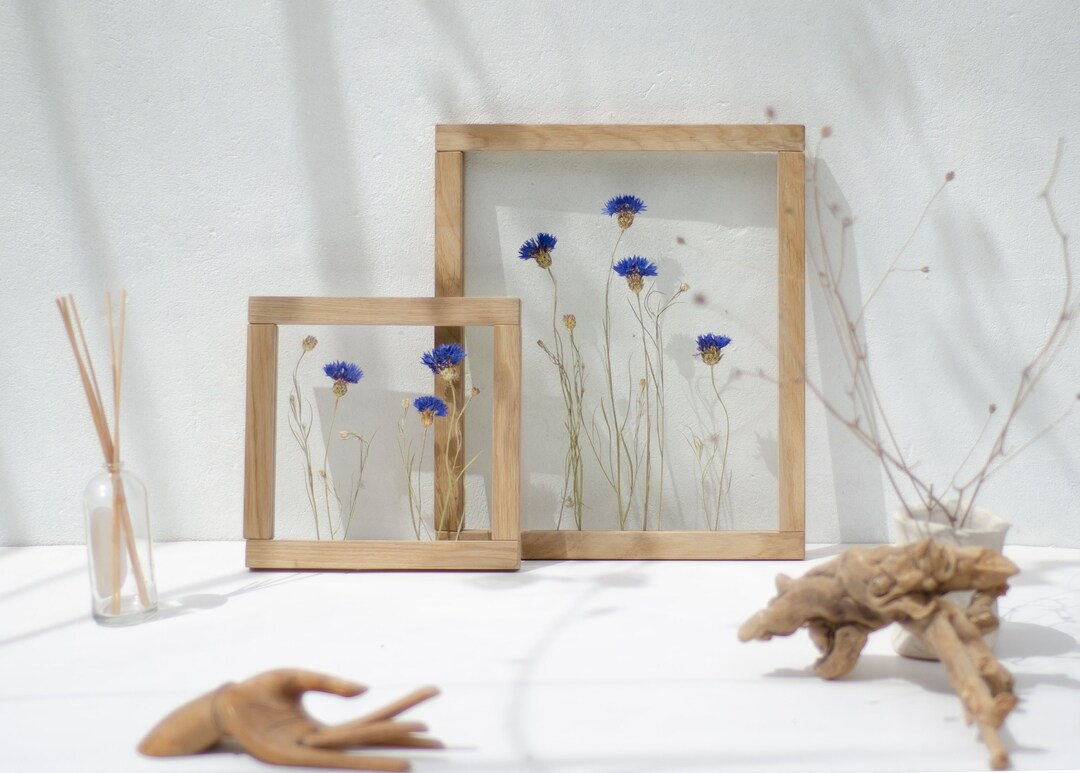 Framed Wall Art Set - Framed Botanicals - Dried Flowers - Real Pressed ...