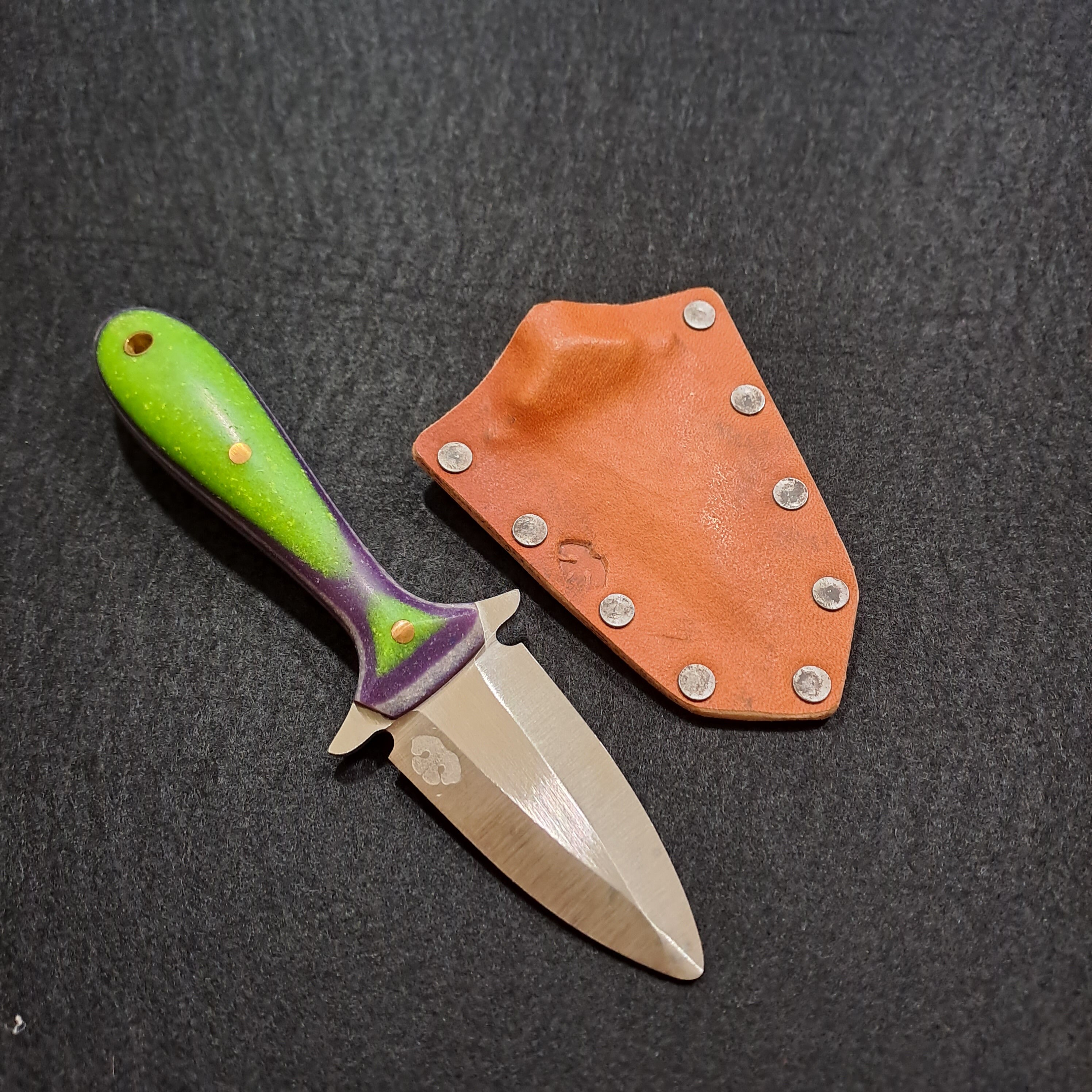 Oyster Knife With Leather Sheath Etsy