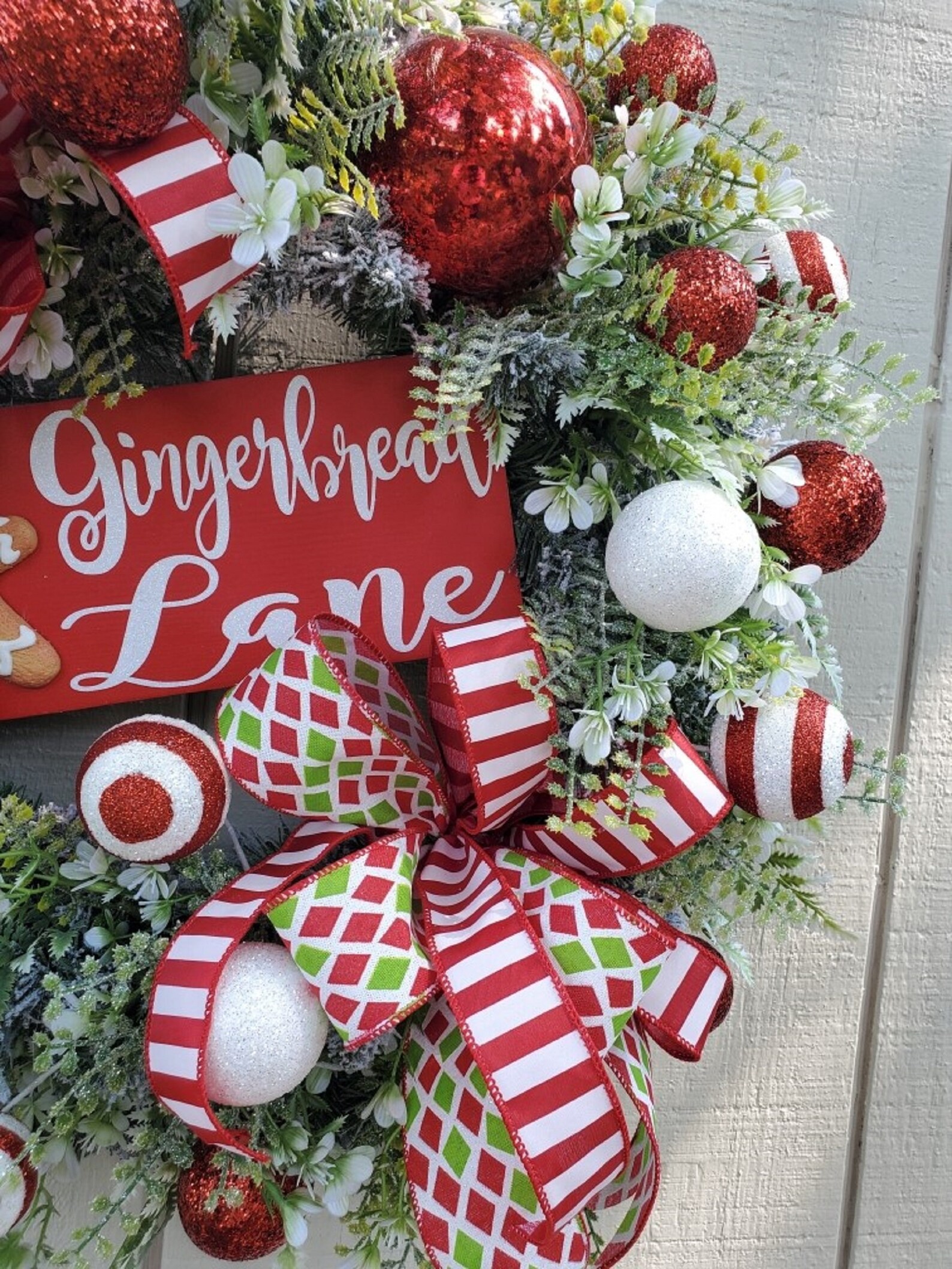 Christmas Wreaths Front Door. Traditional Christmas Wreath. Etsy