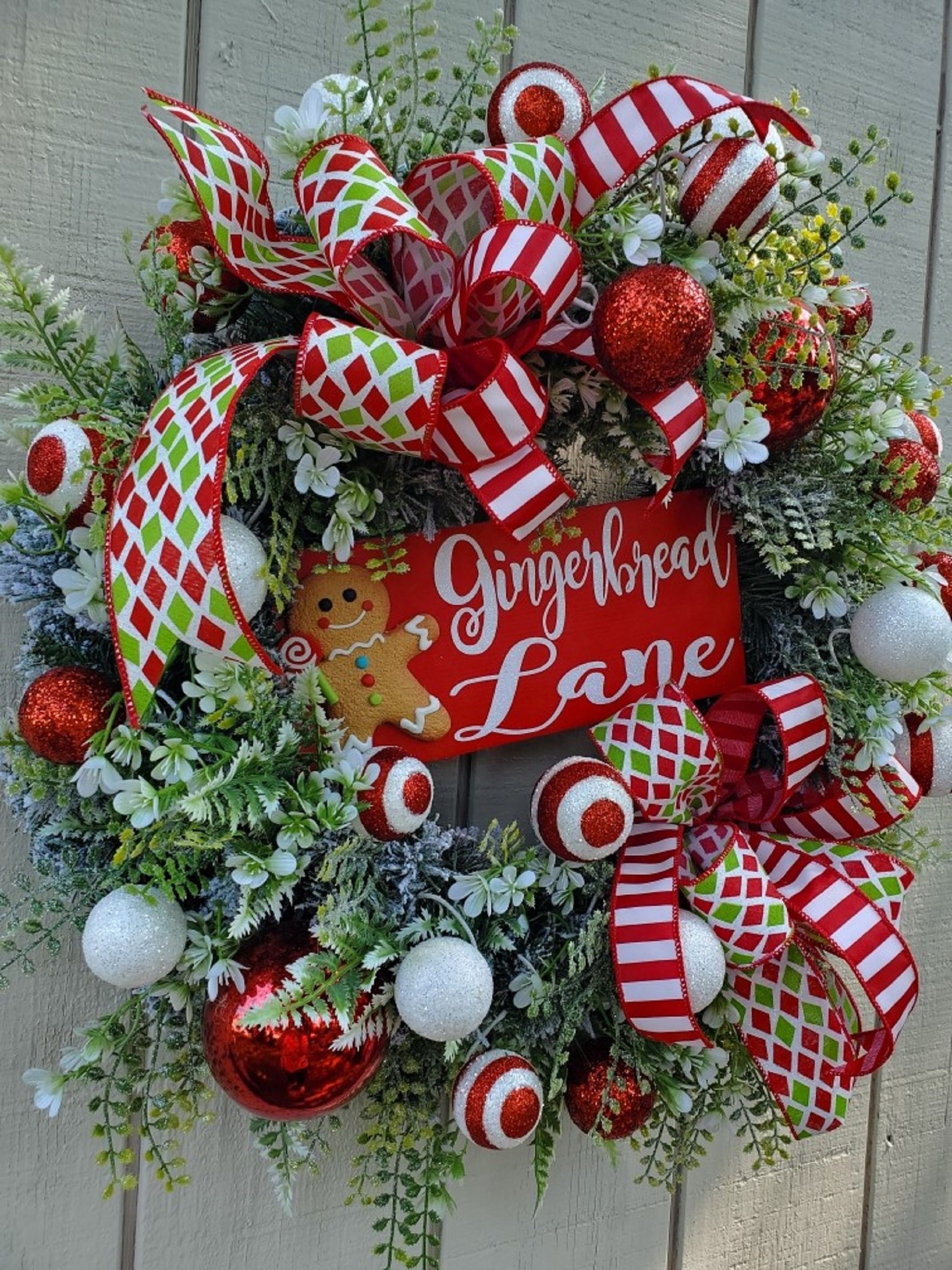 Christmas Wreaths Front Door. Traditional Christmas Wreath. Etsy