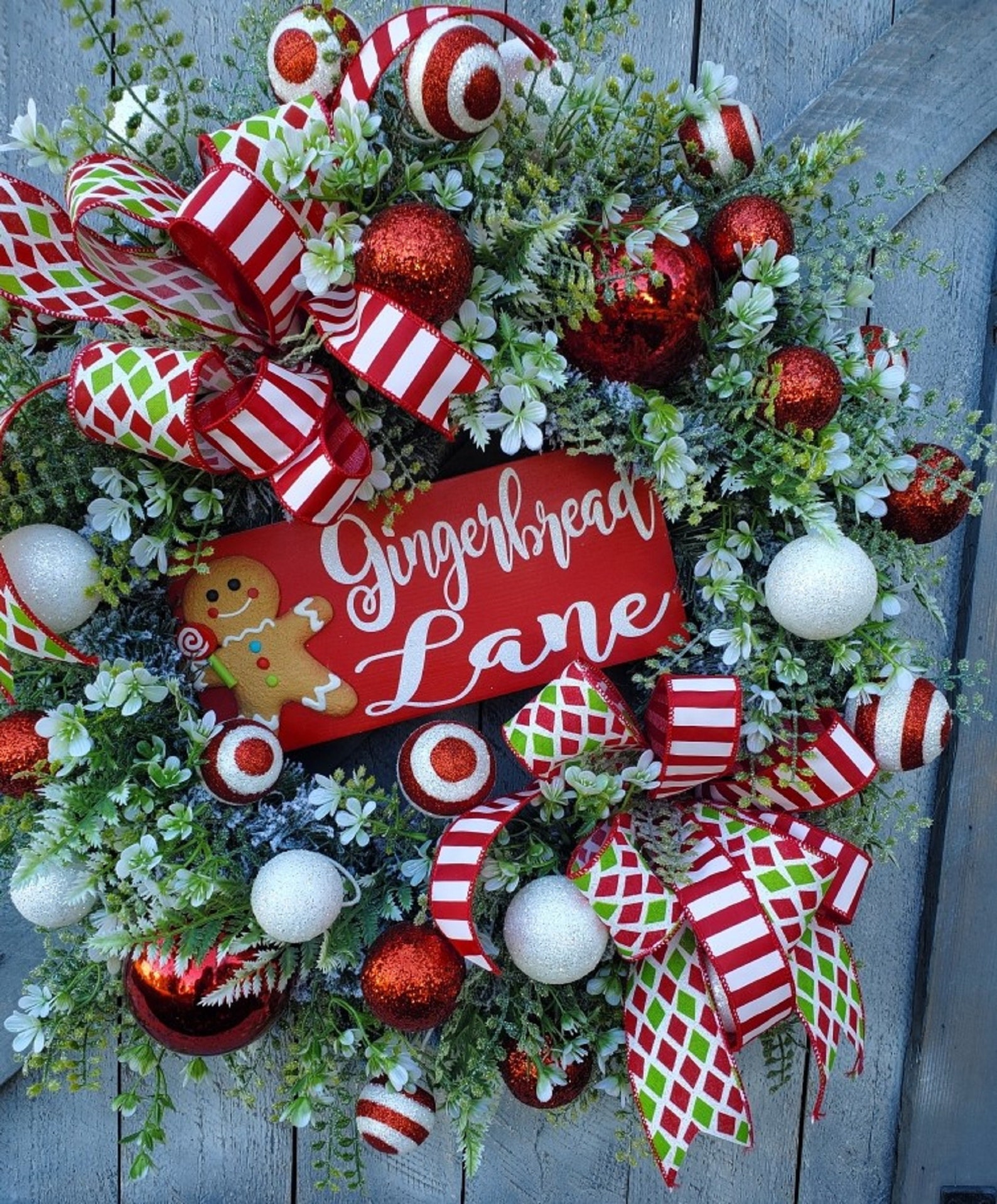 Christmas Wreaths Front Door. Traditional Christmas Wreath. Etsy