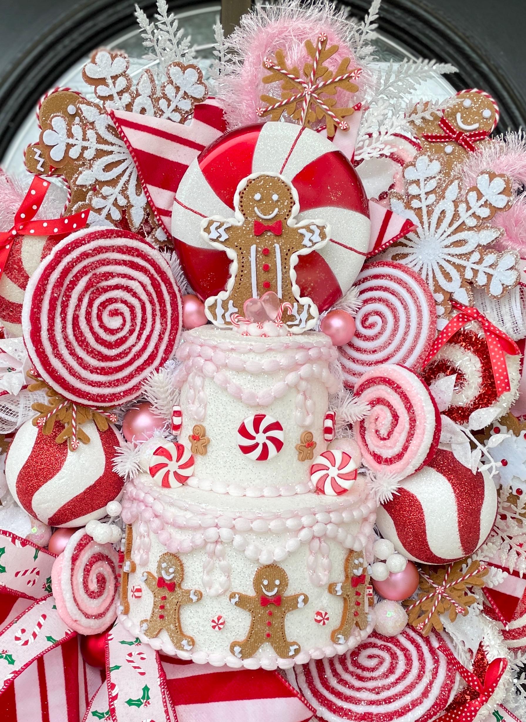 Gingerbread Christmas Wreath: Candyland Holiday Decor - Etsy