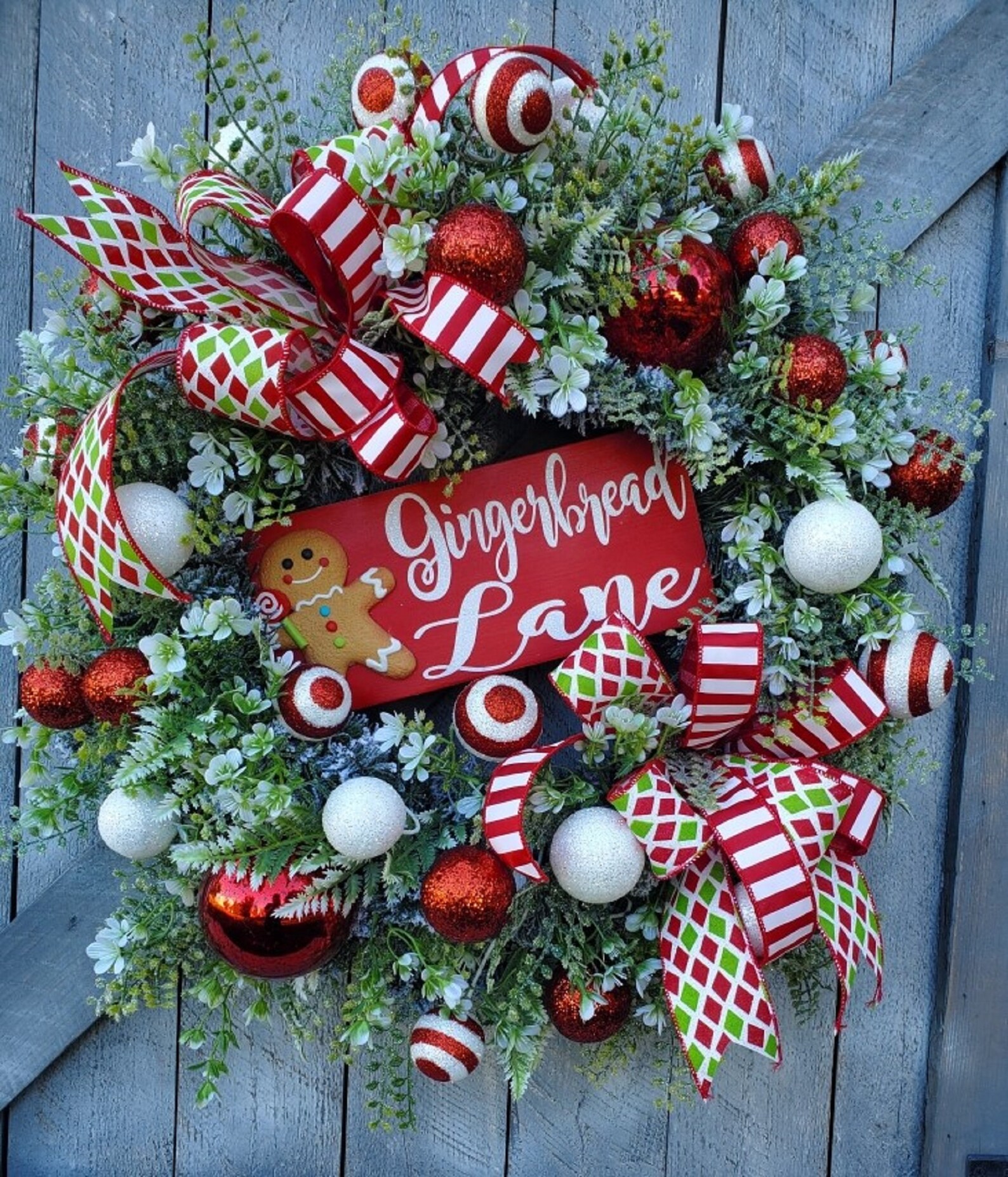 Christmas Wreaths Front Door. Traditional Christmas Wreath. Etsy