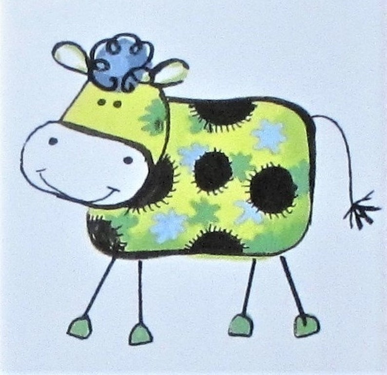 Crazy Animals Pig Horse Cow Sheep Wall Hanging Etsy