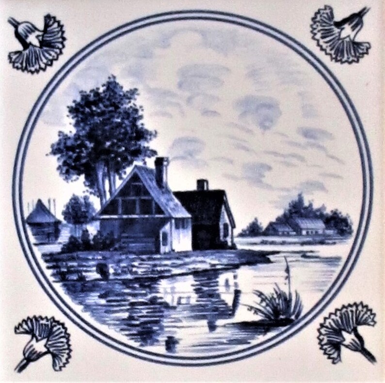 Blue Delft Traditional Blue Delft Tile Wall Decor Wall - Etsy