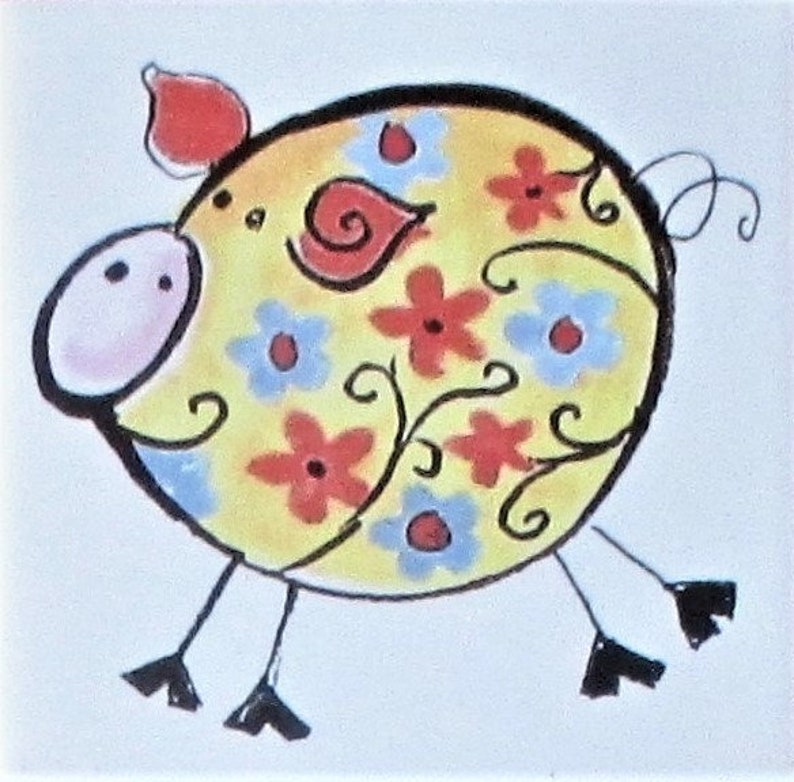 Crazy Animals Pig Horse Cow Sheep Wall Hanging Etsy