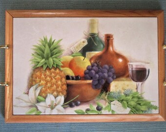 Wine, pineapple, serving tray, decorative tray, decorative tray, trivet, tile trivet, cheeseboard, cutting board, tile mural, custom tile,