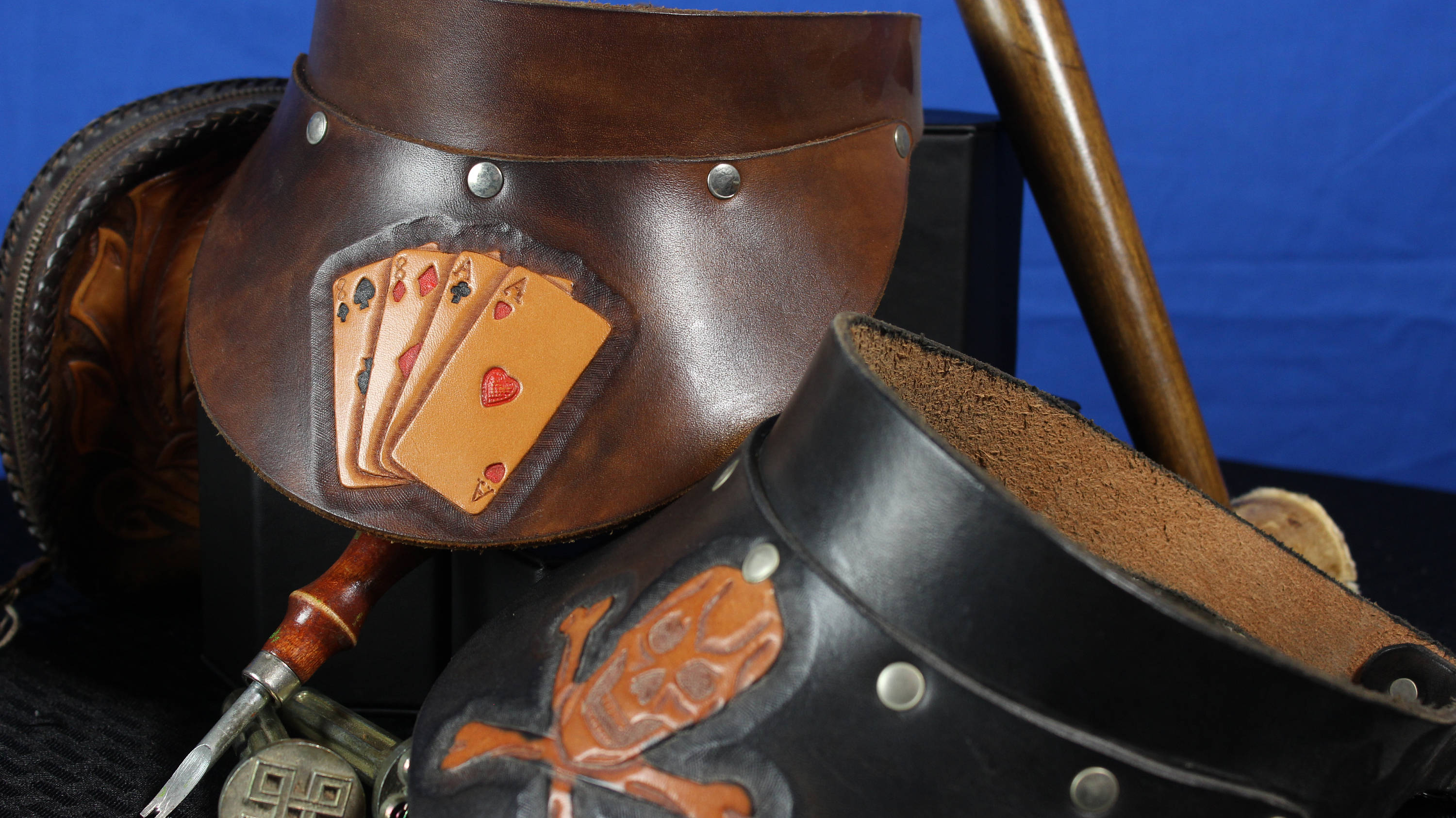 Tooled Leather Sun Visor - Etsy