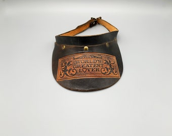 World's Greatest Lover - Vintage Leather Visor